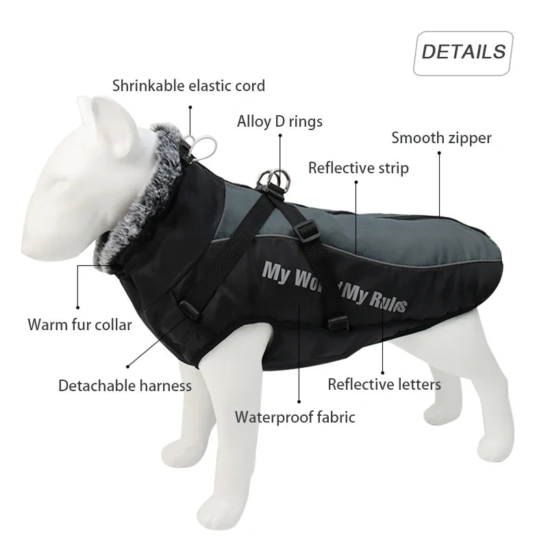 Waterproof Jacket and Harness For Dogs